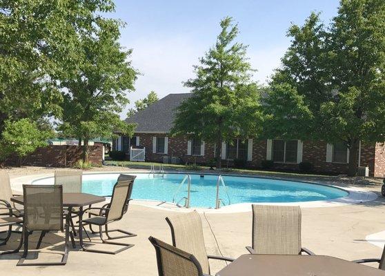 Assisted living outdoor pool .