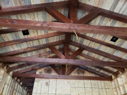 Exposed Custom Douglas Fir roof Truss