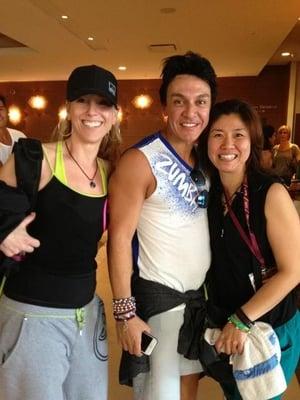 Myself and Christine with Beto Perez the creator of Zumba Fitness