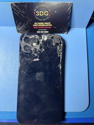 Iphone 12 back glass before