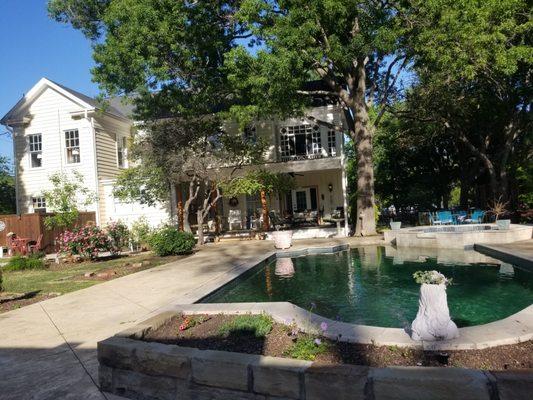 This is the view of the back of the estate. The pool. Unfortunately, it was not ready for use during our visit.