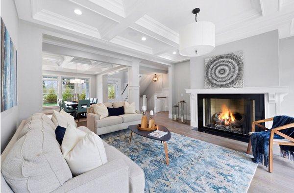 Staged living room in the Hamptons, NY.  #hamptons #hamptonstaging