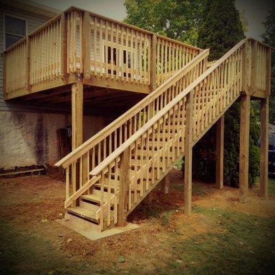 12' × 16' Pressure Treated Deck