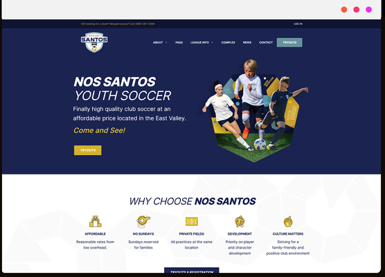 NOS Santos nonprofit web site in a day project