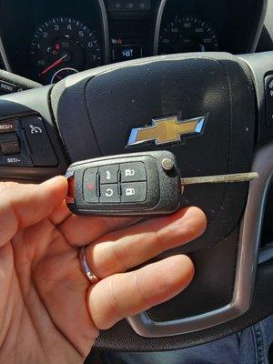 Replacement key for 2014 Chevy Malibu