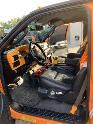 New interior for the wrecker before the 2018 Florida tow show