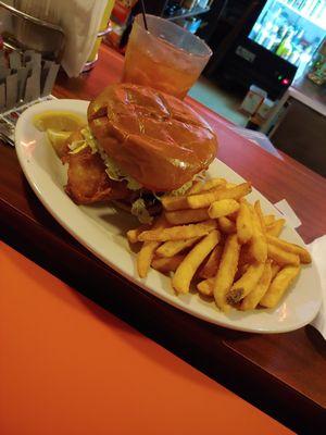 Walleye sandwich