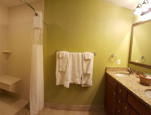 Bathroom in One of the Master Suites in Our Unit at Royal Dunes