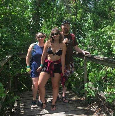 Owners Brook, Angela, and Shane out on another hiking adventure.