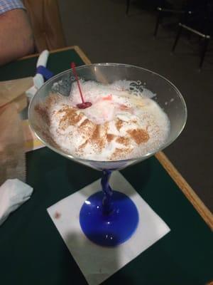 Some sort of creamy Brandy drink... With ice cream...super yummy