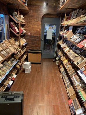 Walk-in humidor with decent selection