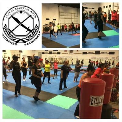 HMAs Women's Cardio Kickboxing class every Saturday at 9:00am.