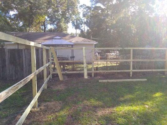 Framing for 6ft wood privacy