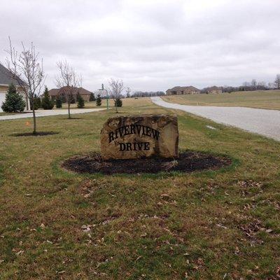 Riverview Drive Entrance to 4 separate 5+ acre parcels for residential construction.