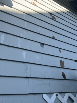 This is prep work they painted right over this now in photos you can see its all peeling and lifting after only 2 months