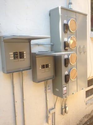 Installed a 4gang meter section in Hollywood, residential