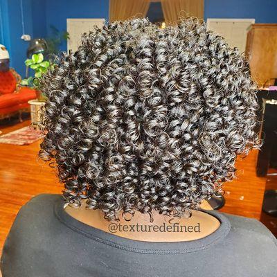 Rod Set on Natural Hair