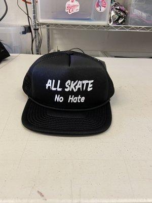 We also offer heat transfer prints and embroidery services on hats/caps.