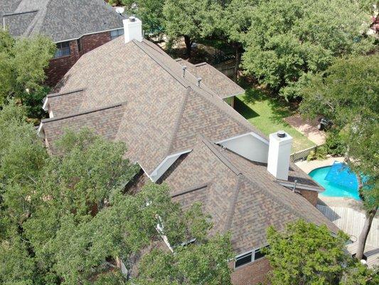 Laminated Asphalt Shingles. Owens Corning Duration Lifetime Roofing system.