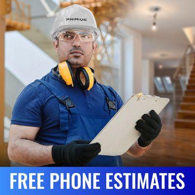 free phone estimates primior