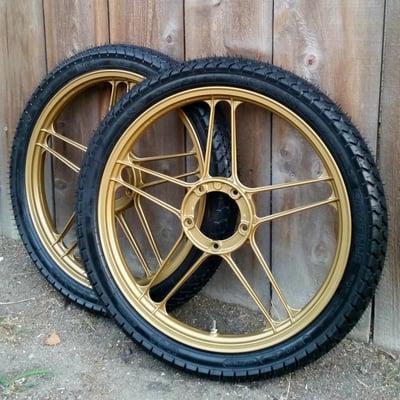 My gold Puch moped wheels came out exactly like I had wanted them to. Perfect!