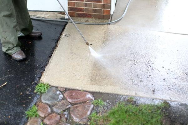 amruss powerwashing our walkway