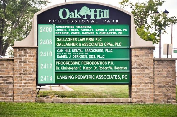 Located in the Oak Hill Professional Complex across the street from Eastwood Towne Center