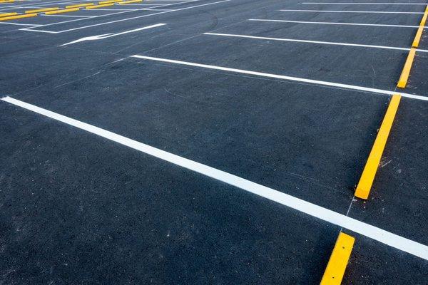 Commercial parking lot lines