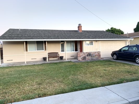 We painted entire home remove dry rotted post and installed brand new gutter systems