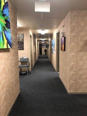 Hallway to exam rooms