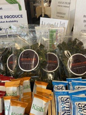 Kale chips for a great guilt free snack