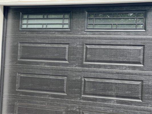 New black garage door