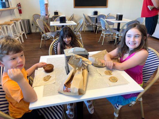 My kids + Pablo & Missy's baked goods =JOY!