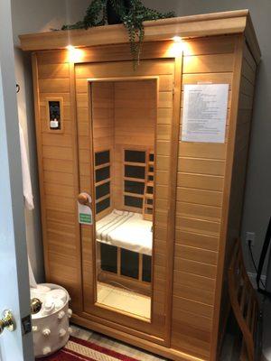 Be sure to end your visit with a trip to infrared sauna to eliminate those toxins!