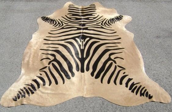 Zebra Dyed Cow Hide