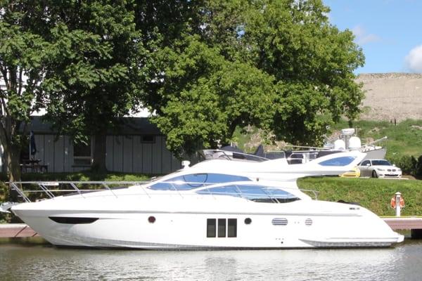 We sell new and used boats, including Azimut.