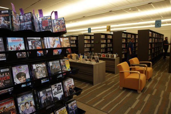 Bookshelves at the Effingham Public Library