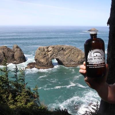 It seemed fitting to drink Arch Rock at Arch Rock!