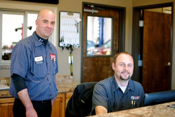 Meet Kevin and Josh. They are here to oversee all of  your vehicle's needs.