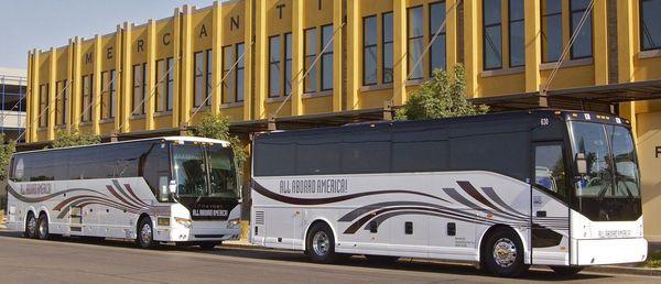 Prevost H3-45 and Van Hool CX35