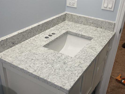 Omega White Quartz Vanity