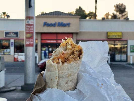 They have breakfast burritos at this gas station. ScoReeeee!