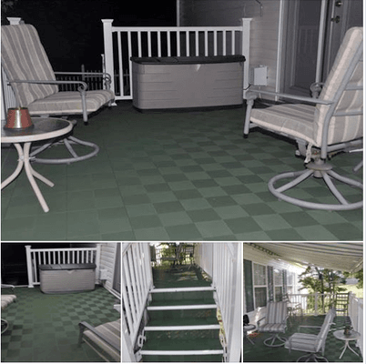 Modular Interlocking Floor for Outdoor Patios