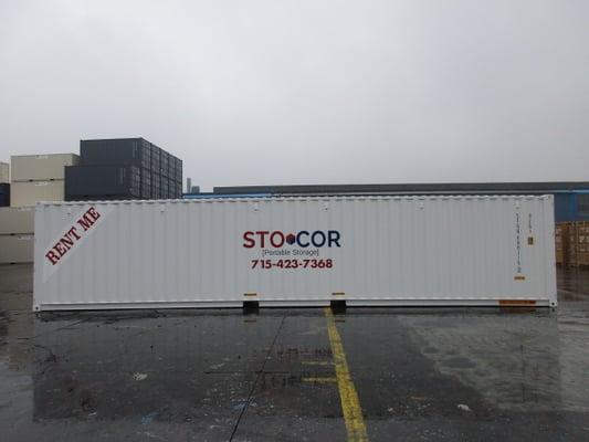 40' Portable Storage Container used for on-site commercial storage. Clean Like New units!