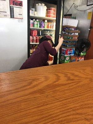 Always great to see someone cleaning in a local place like this.