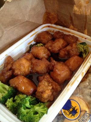 Full order of General Tso's chicken. Soggy, poor flavor, just not what I remember from this restaurant.