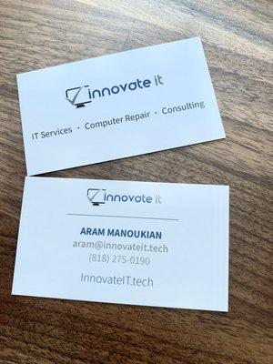 Our new business cards!