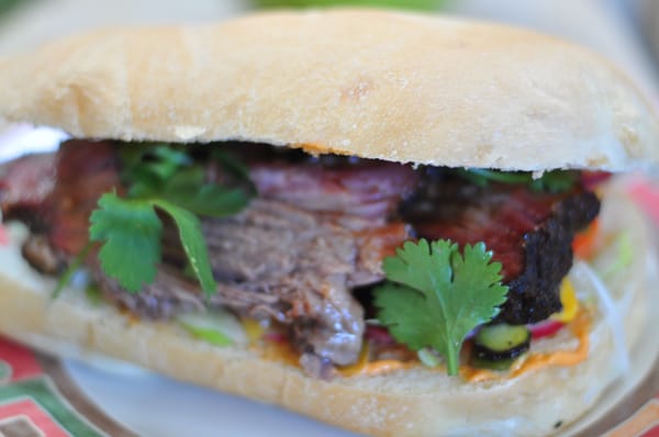 Brisket Bahn Mi Sandwich.