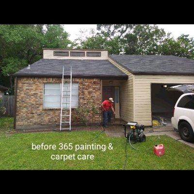 Prep exterior house for paint