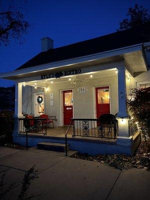 Adorable historic home turned into a cozy restaurant.